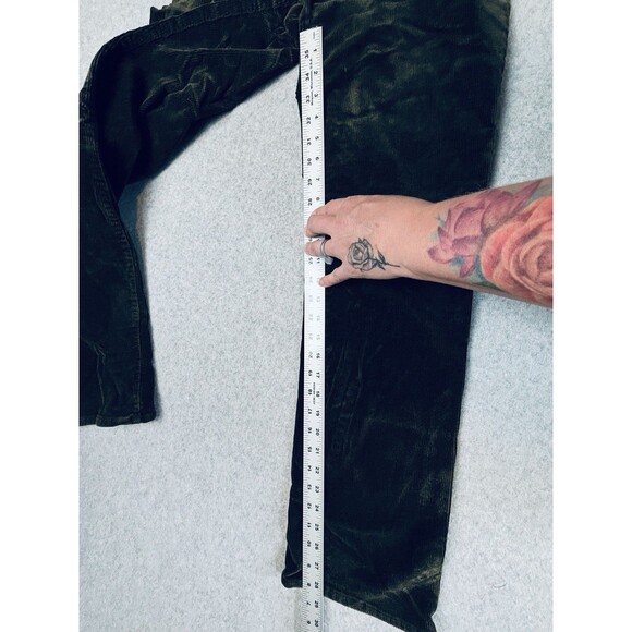 Chaps Women's Corduroy Pants Size 10 Straight Leg 32W x 29L Mid Rise Green - Picture 9 of 11